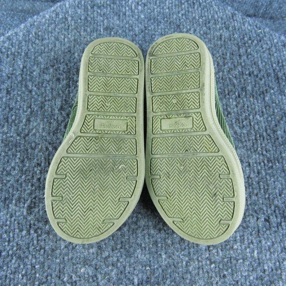 OshKosh B'gosh Boys Sneaker Size T 7 Medium Shoes‎ Green Fabric Slip On